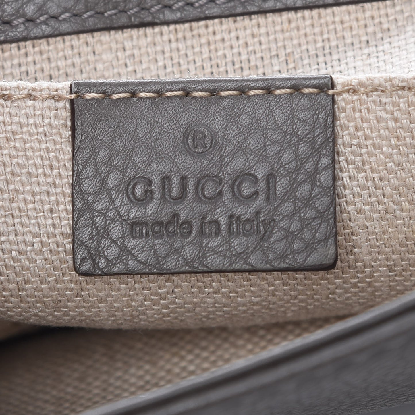 Calfskin Greenwich Chain Clutch Grey