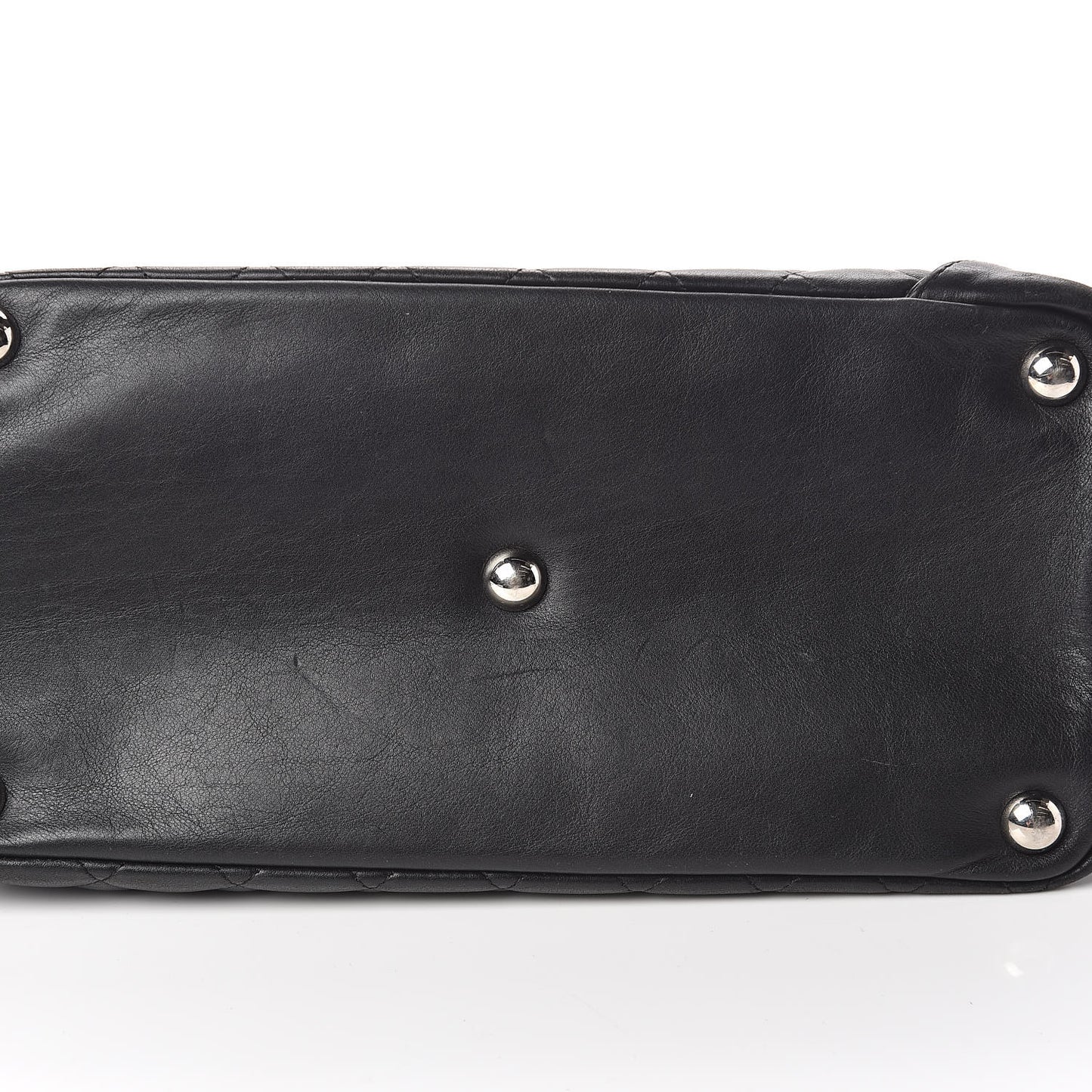 Calfskin Quilted Large Cambon Tote Black