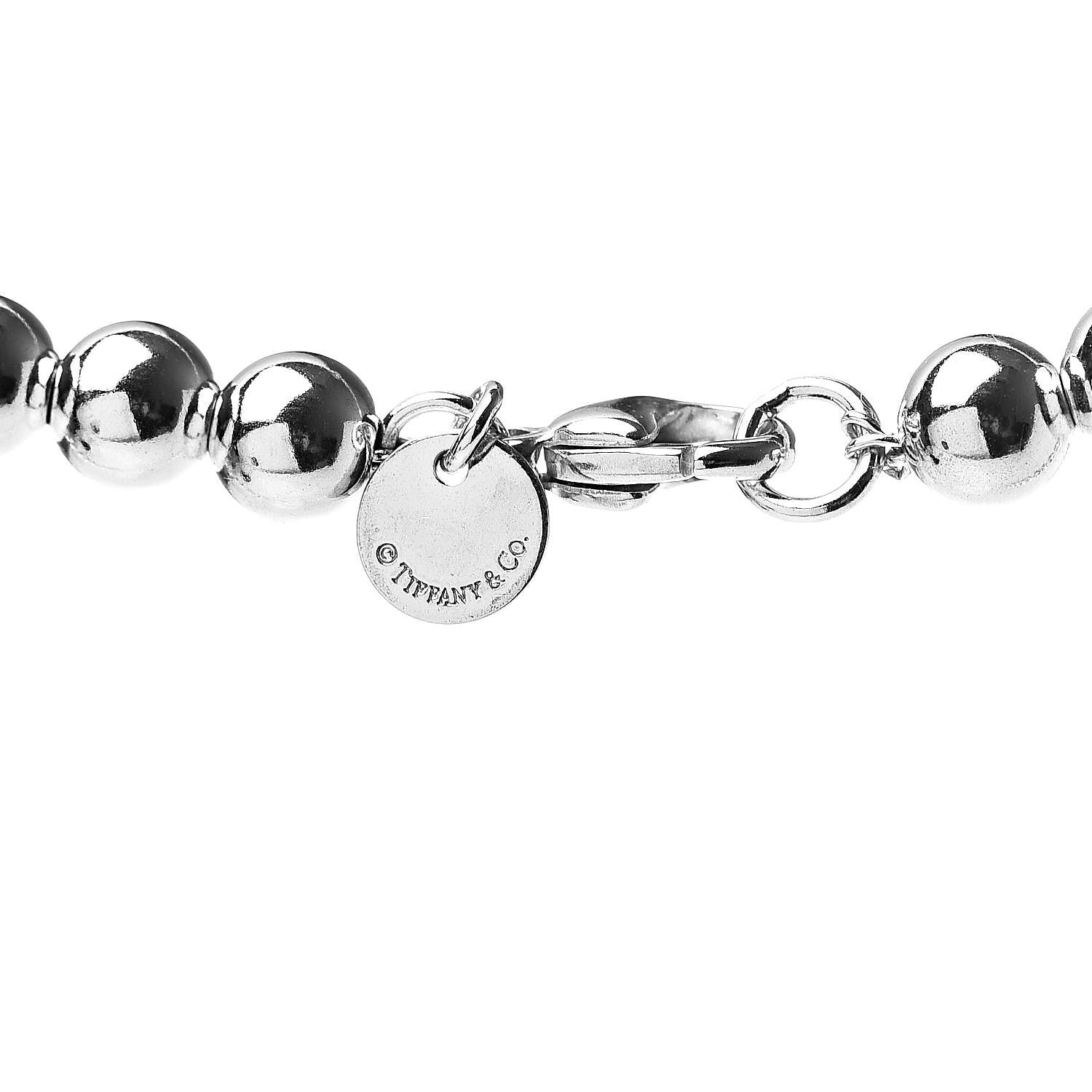 Tiffany Sterling Silver HardWear Graduated Ball Necklace 4 of 5