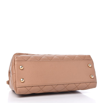 Chanel Caviar Lizard Quilted Mini Coco Handle Flap Beige 4 of 11