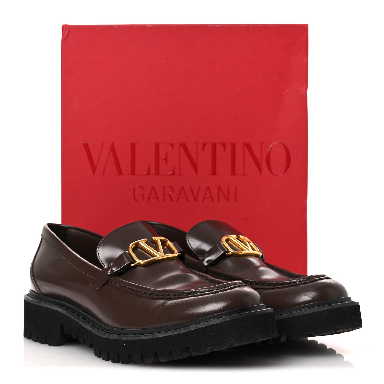 Valentino Garavani Calfskin Vlogo Loafers 39.5 Cacao 14 of 14