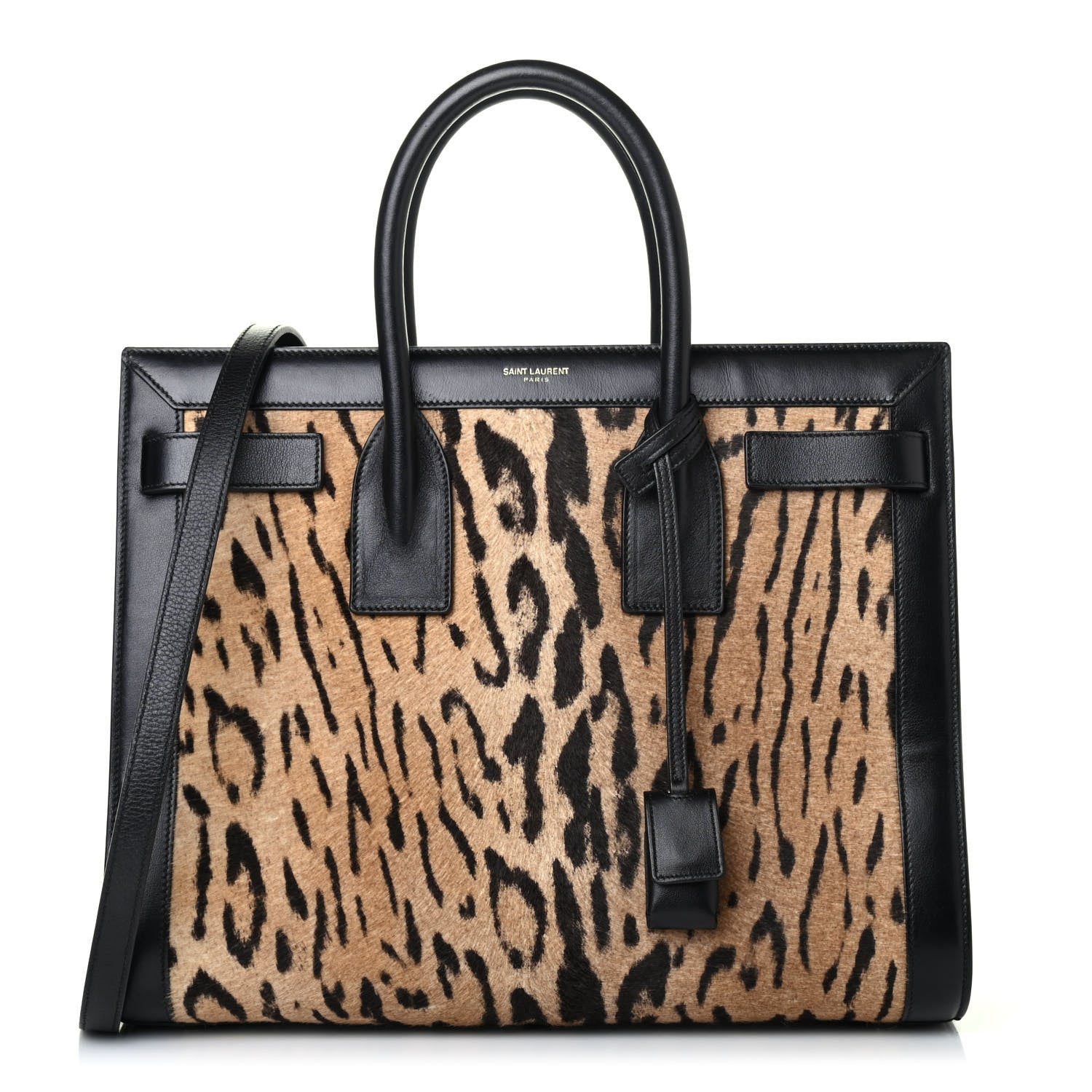 Saint Laurent Calf Hair Leopard Print Small Sac De Jour Black 1 of 4