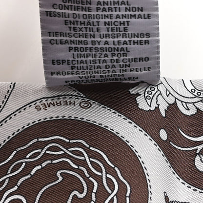 Hermes Silk Festival Des Amazones Bandana Fringed Twilly Craie Brun 4 of 4