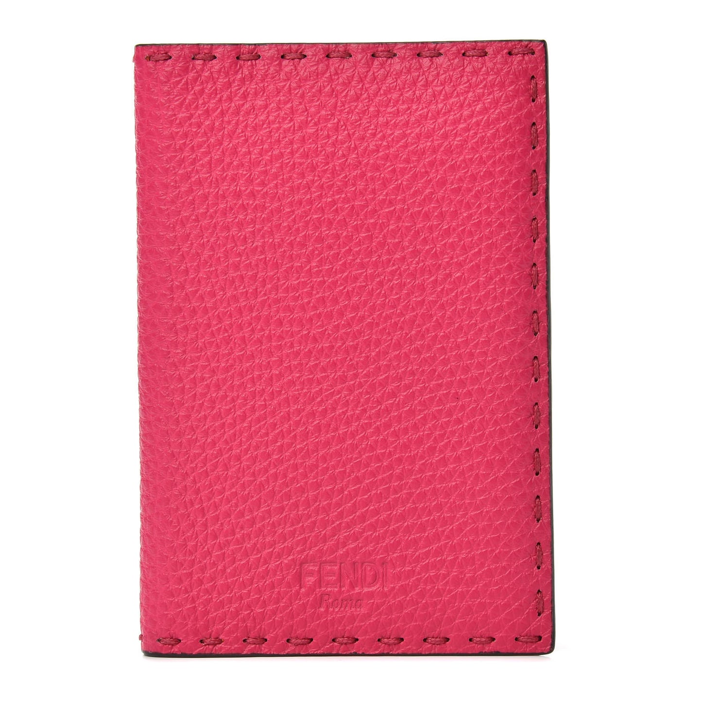 Cuoio Romano Selleria Bi-Color Passport Cover Fuxia Papavero