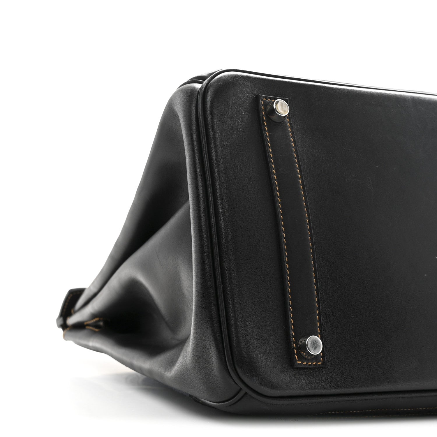 Hermes Evercalf Toile Ghillies Birkin 35 Black Denim Fonce 9 of 10