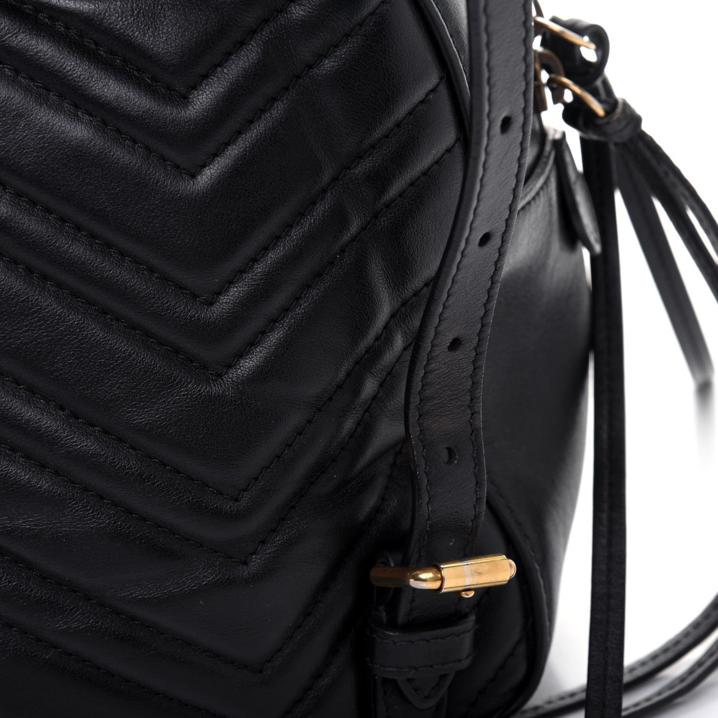 Calfskin Matelasse GG Marmont Backpack Black