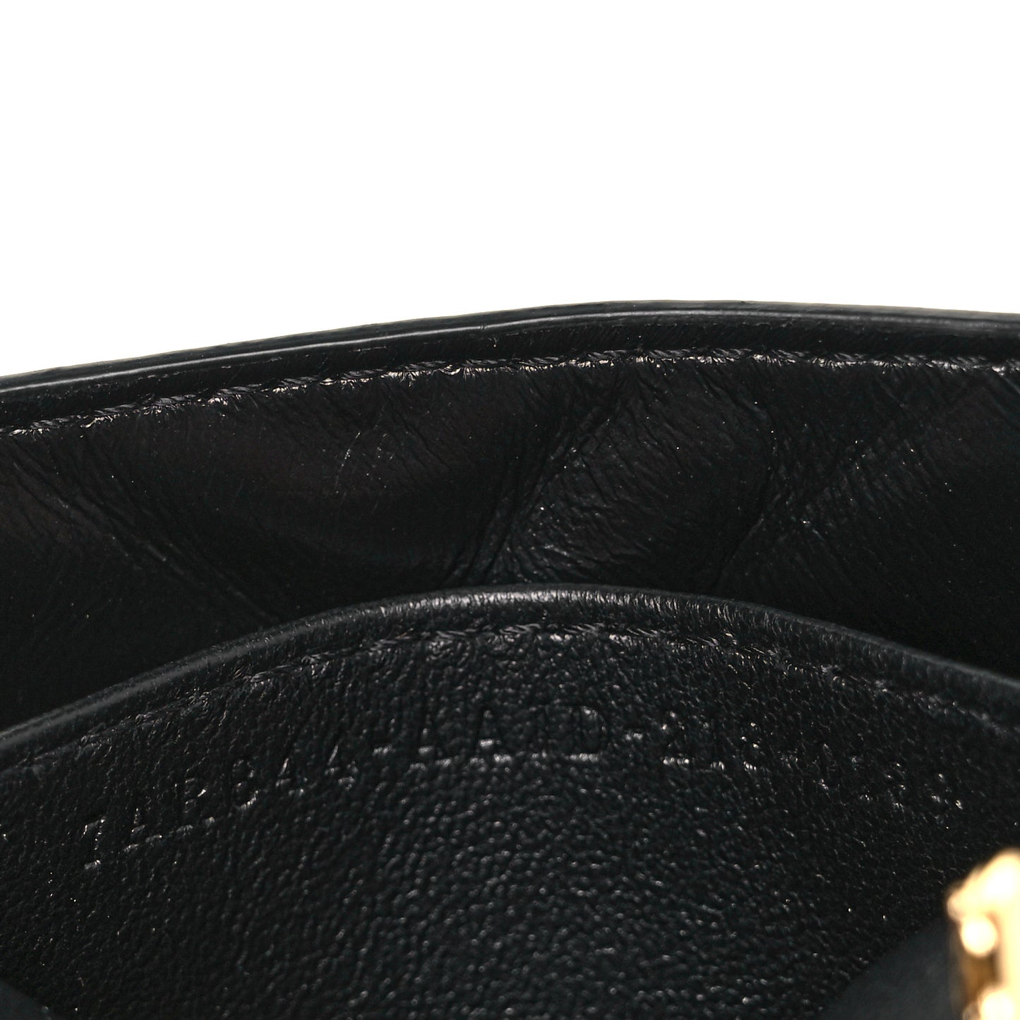 Nappa Matisse FF Embossed Nano Baguette Charm Black