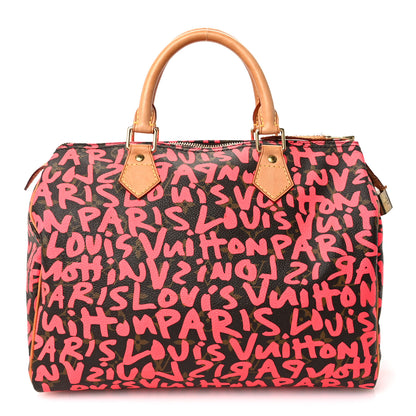 Louis Vuitton Monogram Graffiti Speedy 30 Fuchsia 1 of 10