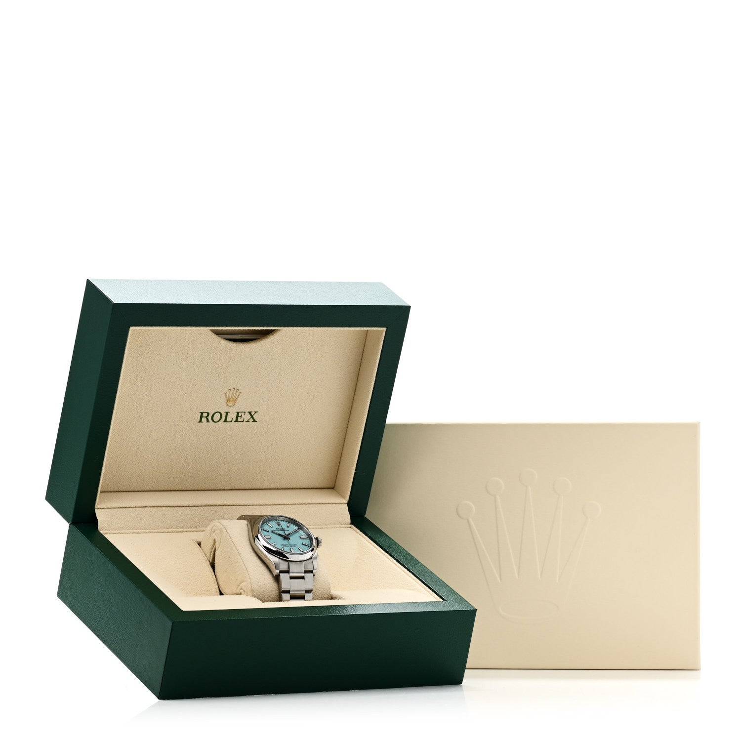 Rolex Stainless Steel 36mm Oyster Perpetual Watch Turquoise 126000 5 of 5