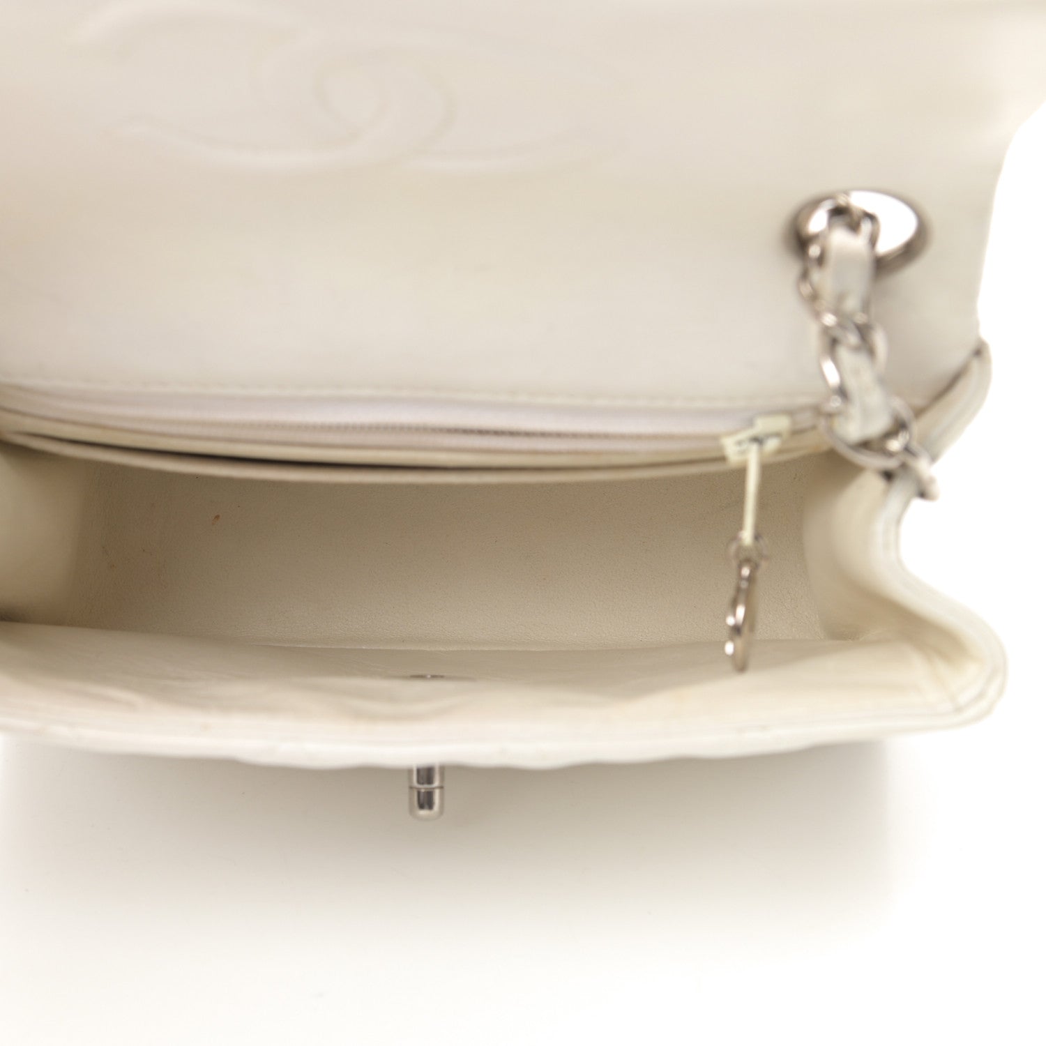 Chanel Lambskin Quilted Mini Square Flap White 5 of 16