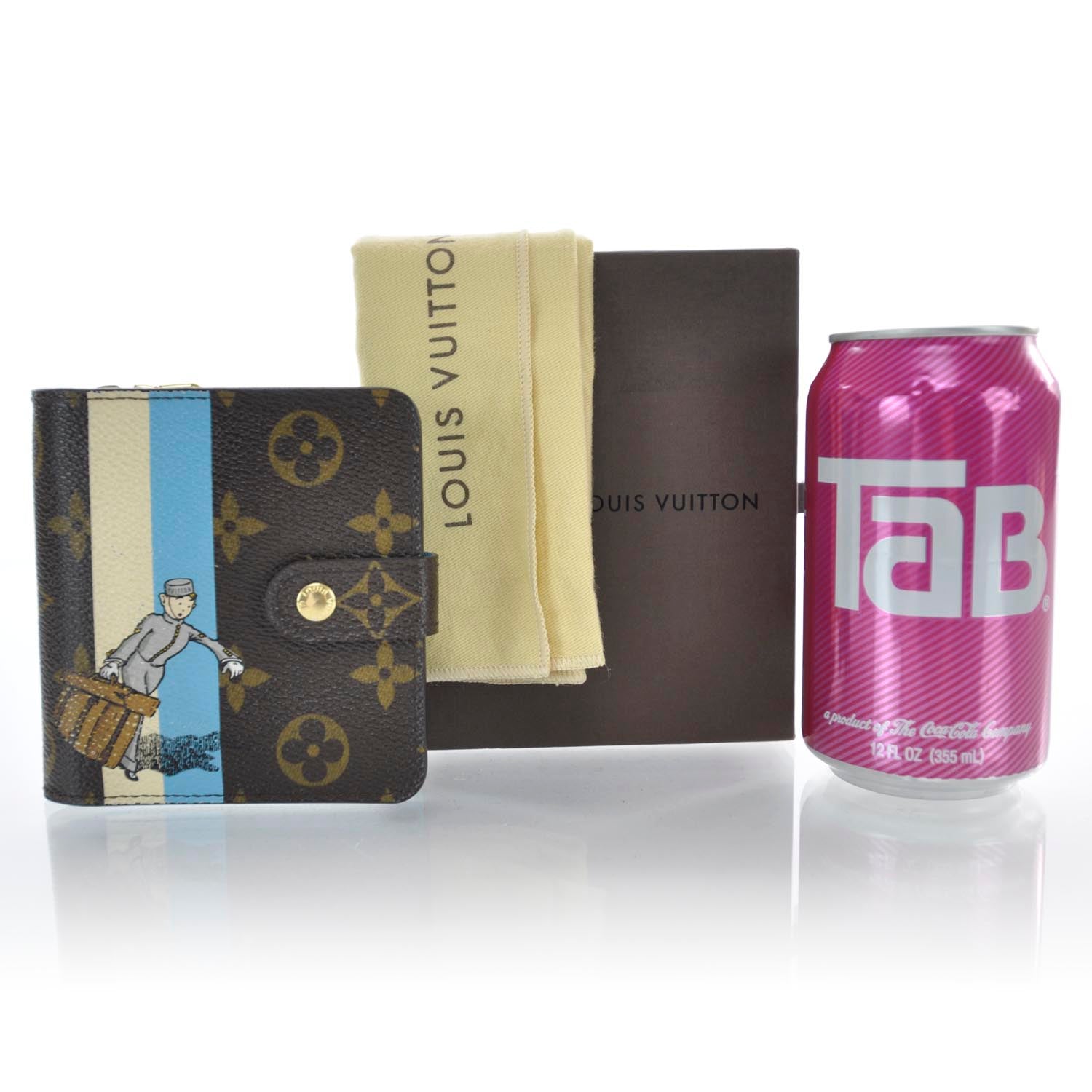 Louis Vuitton Monogram Groom Compact Zip Wallet Blue 2 of 7