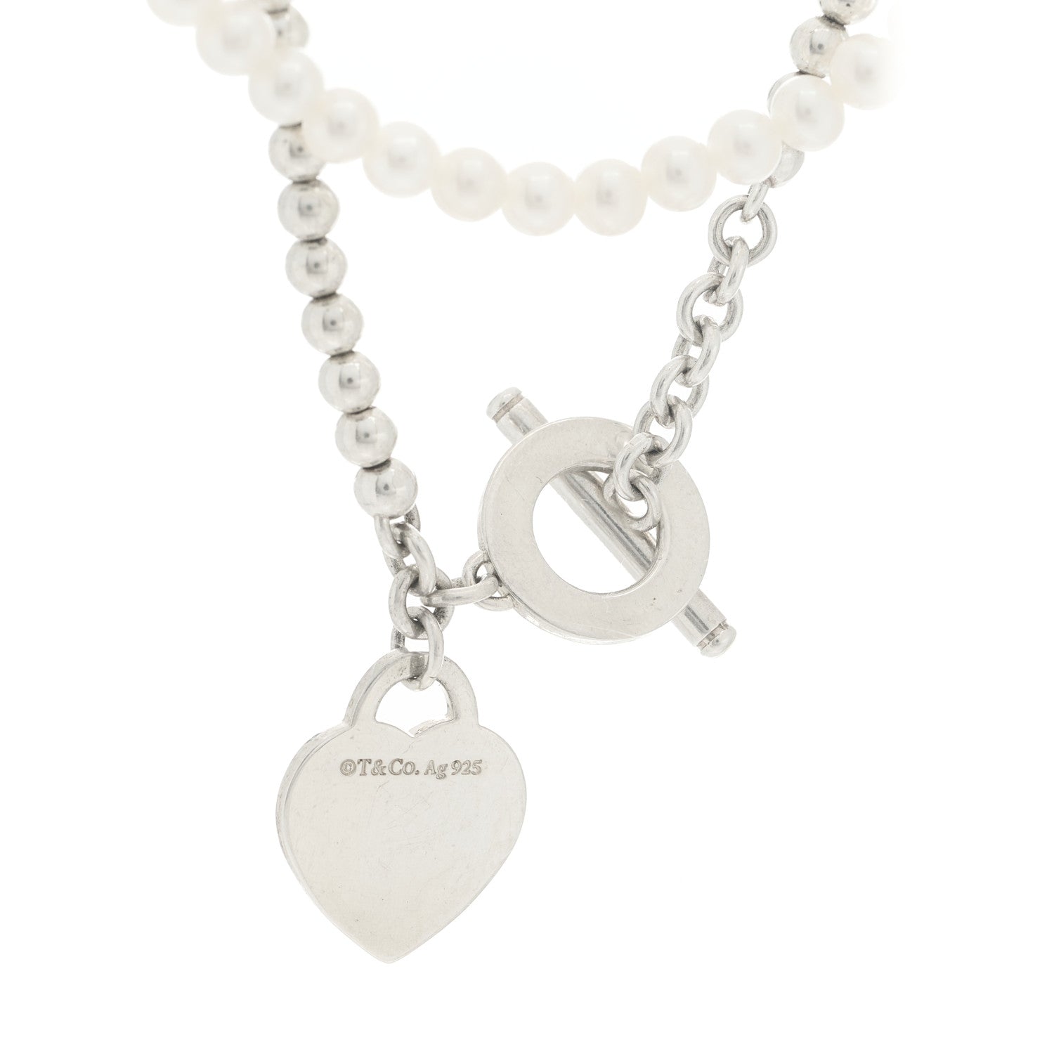 Tiffany Sterling Silver Diamond Cultured Pearl Return to Tiffany Wrap Necklace 4 of 5