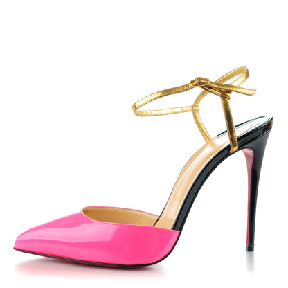 Christian Louboutin Patent Specchio Rivierina 100 Pumps 39 Shocking Pink 1 of 8