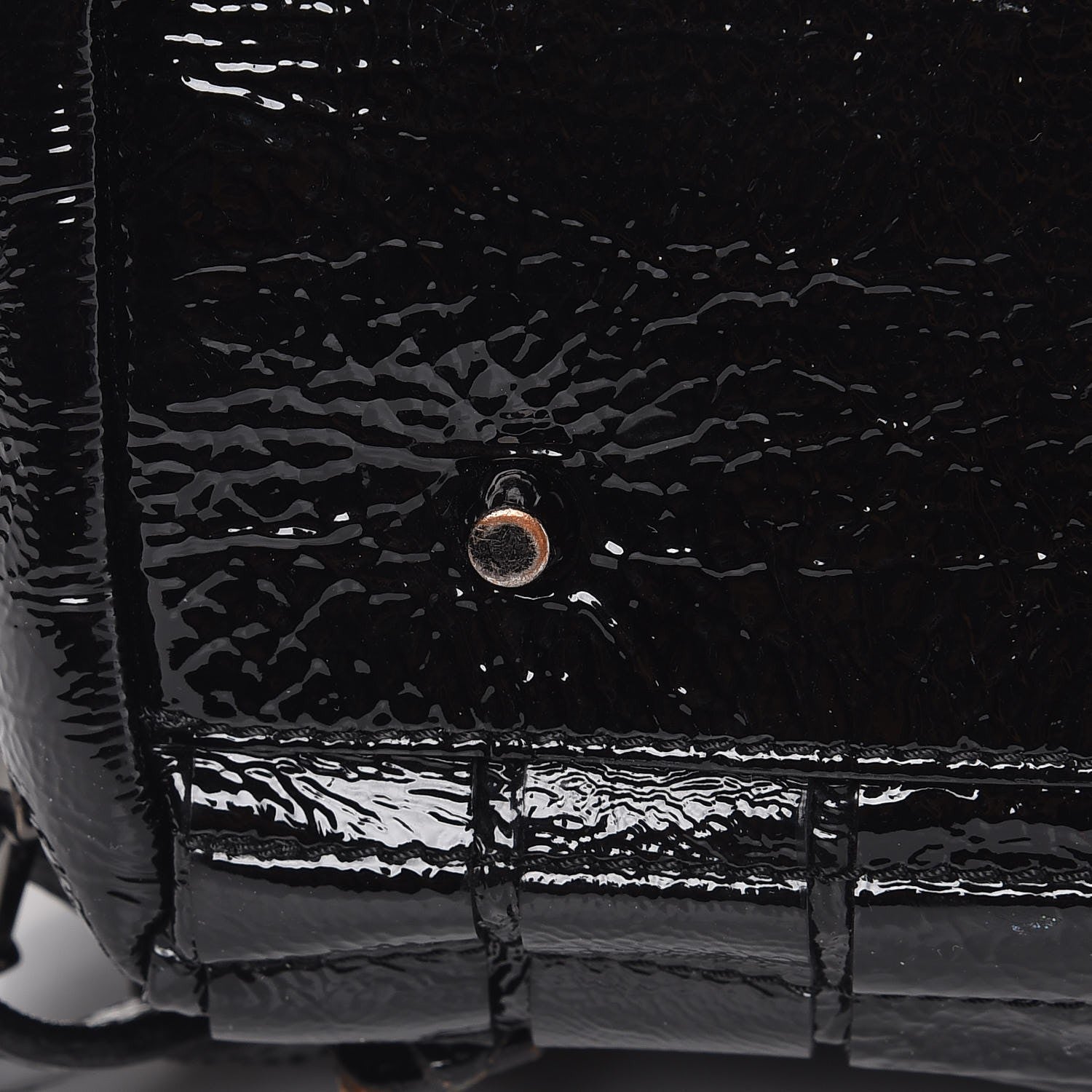 Burberry Patent Cartridge Pleat Tote Black 12 of 15