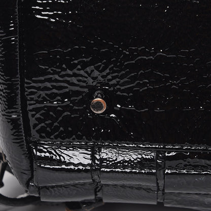 Burberry Patent Cartridge Pleat Tote Black 12 of 15