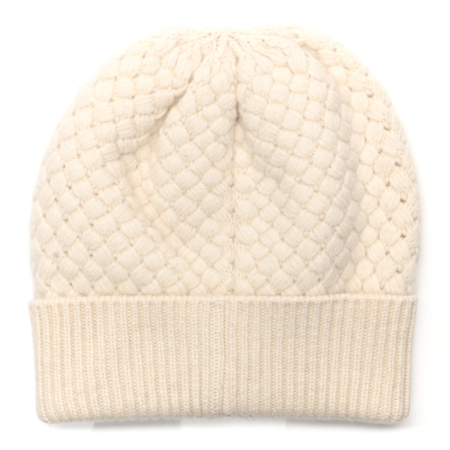 Chanel Cashmere CC Knitted Beanie Hat Black White 1890262