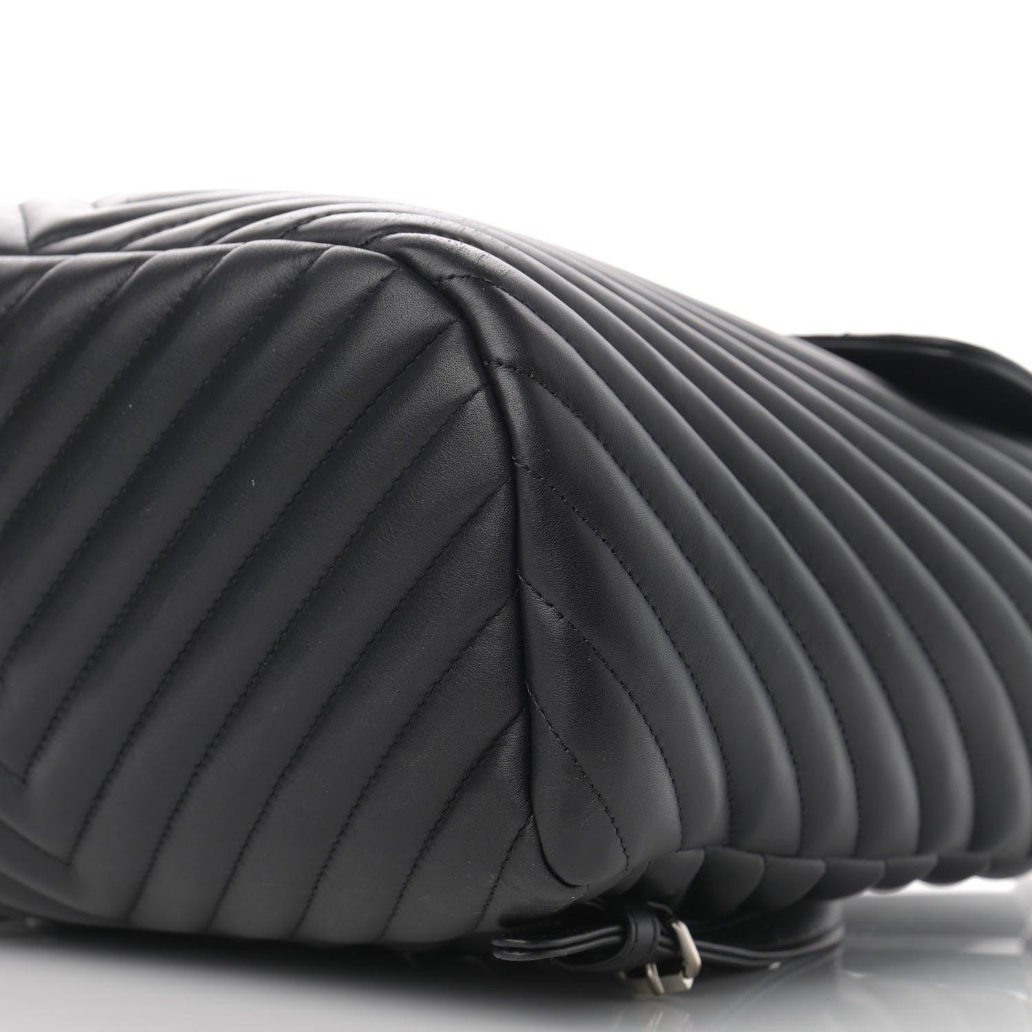 Chanel Calfskin Chevron Quilted Large Urban Spirit Backpack Black 10 of 11
