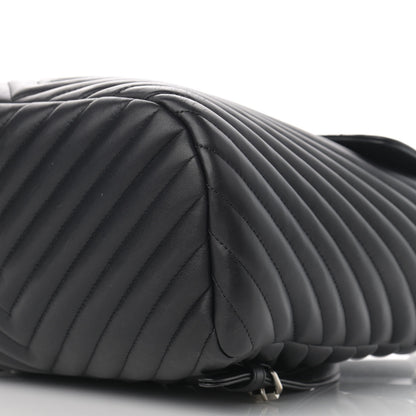 Chanel Calfskin Chevron Quilted Large Urban Spirit Backpack Black 10 of 11