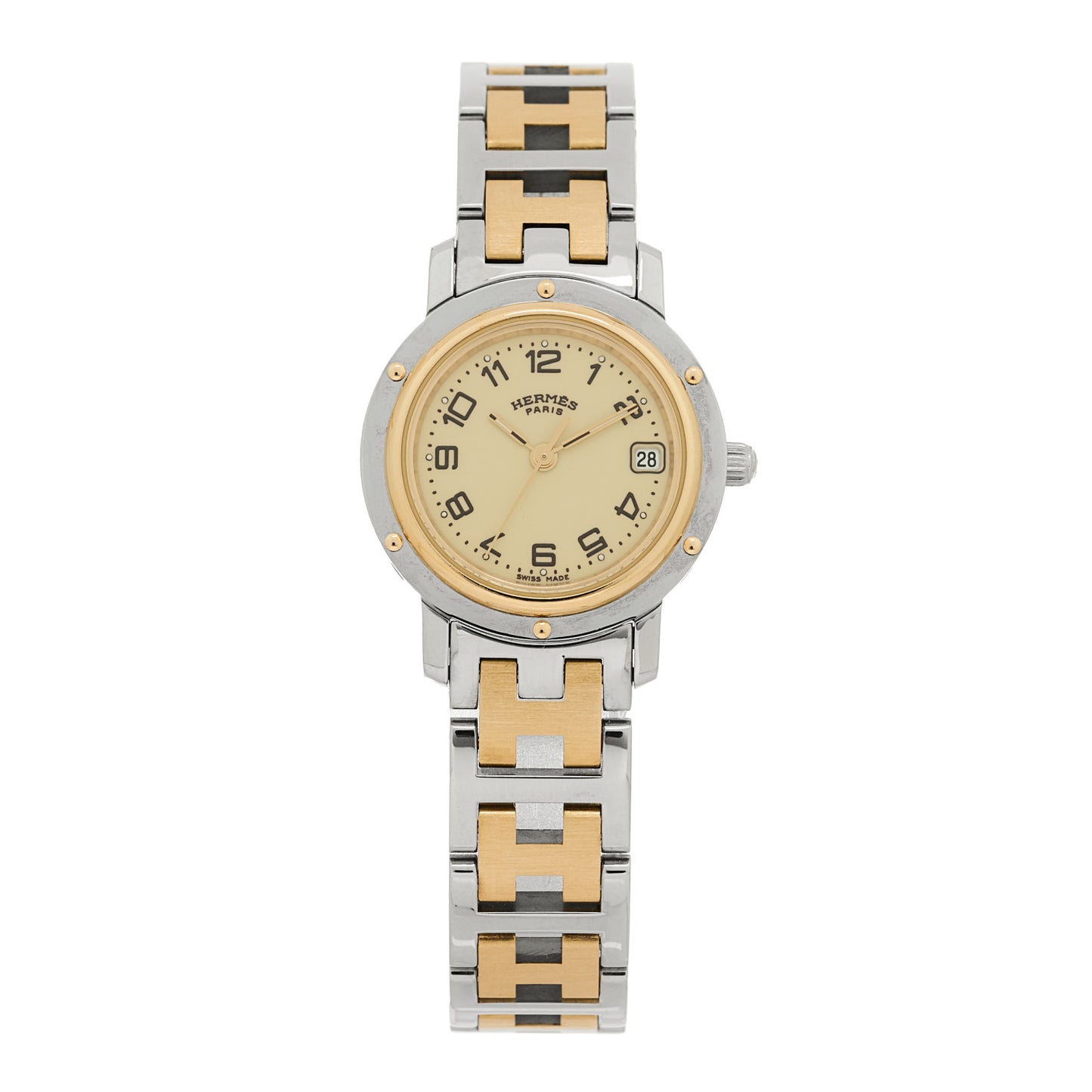 Stainless Steel 24mm Clipper Quartz Watch Gold