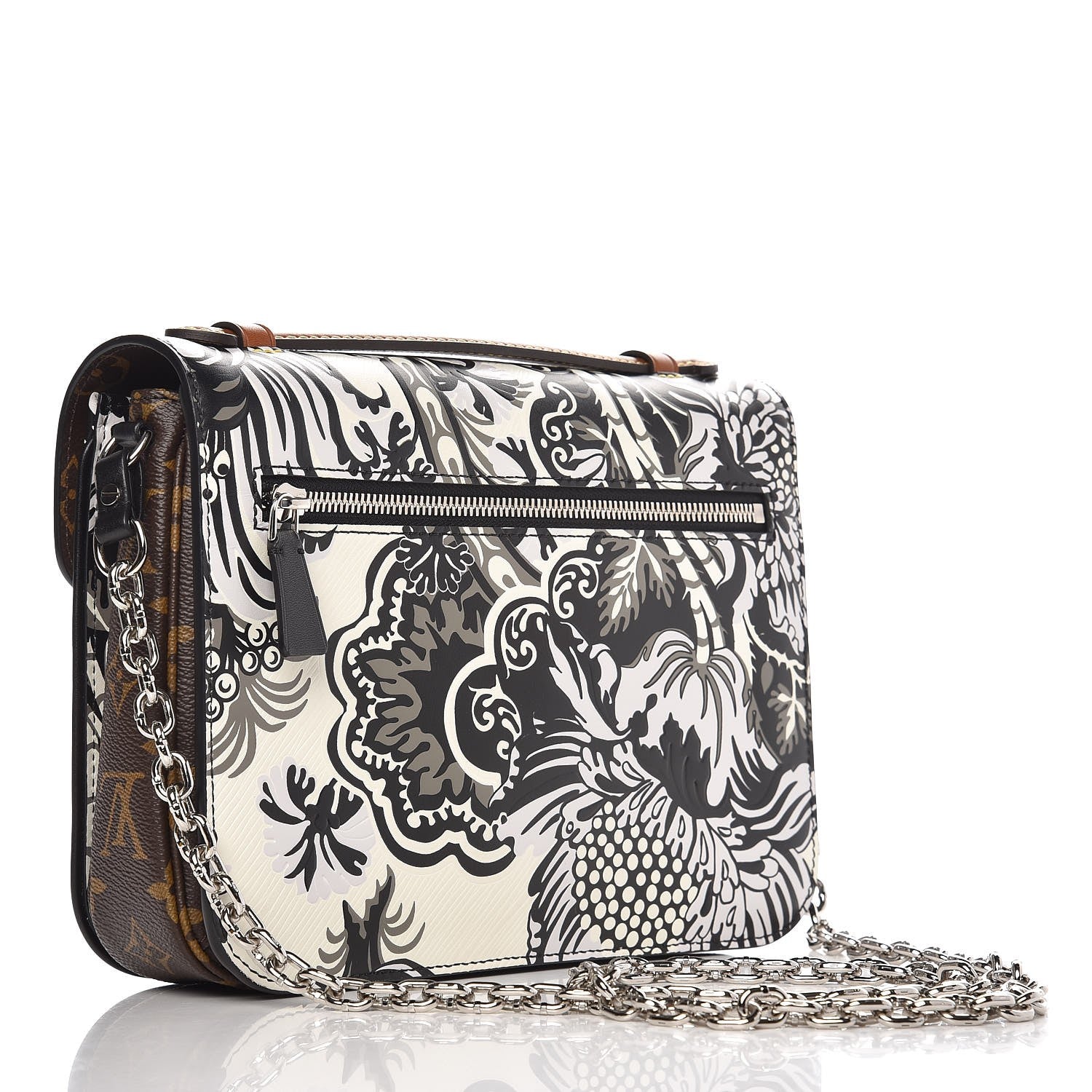 Louis Vuitton Epi Monogram Floral Pochette Metis Black White 3 of 6