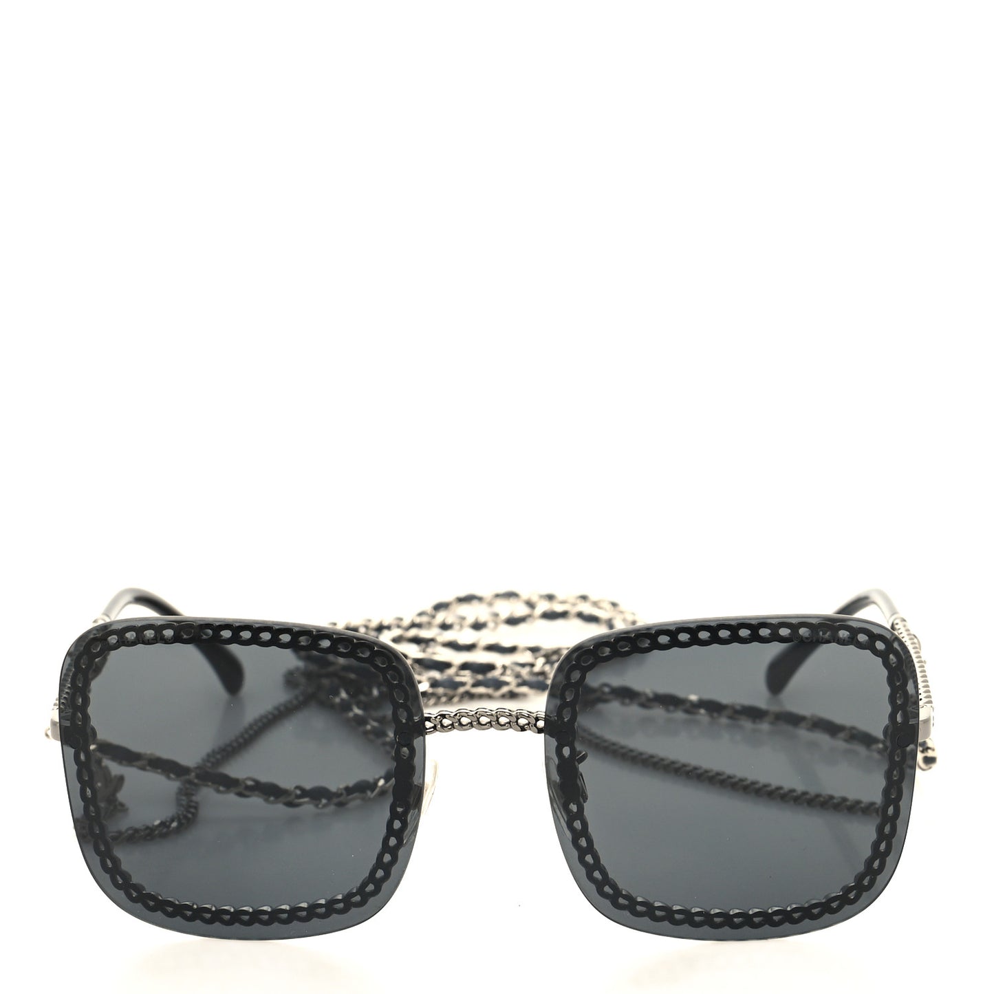 Square Removable Chain Sunglasses 4244 Black