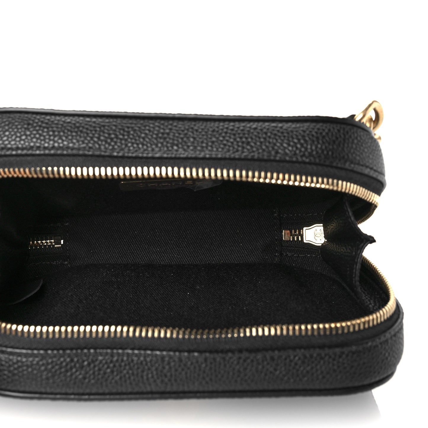 Caviar Quilted Waist Bag Black