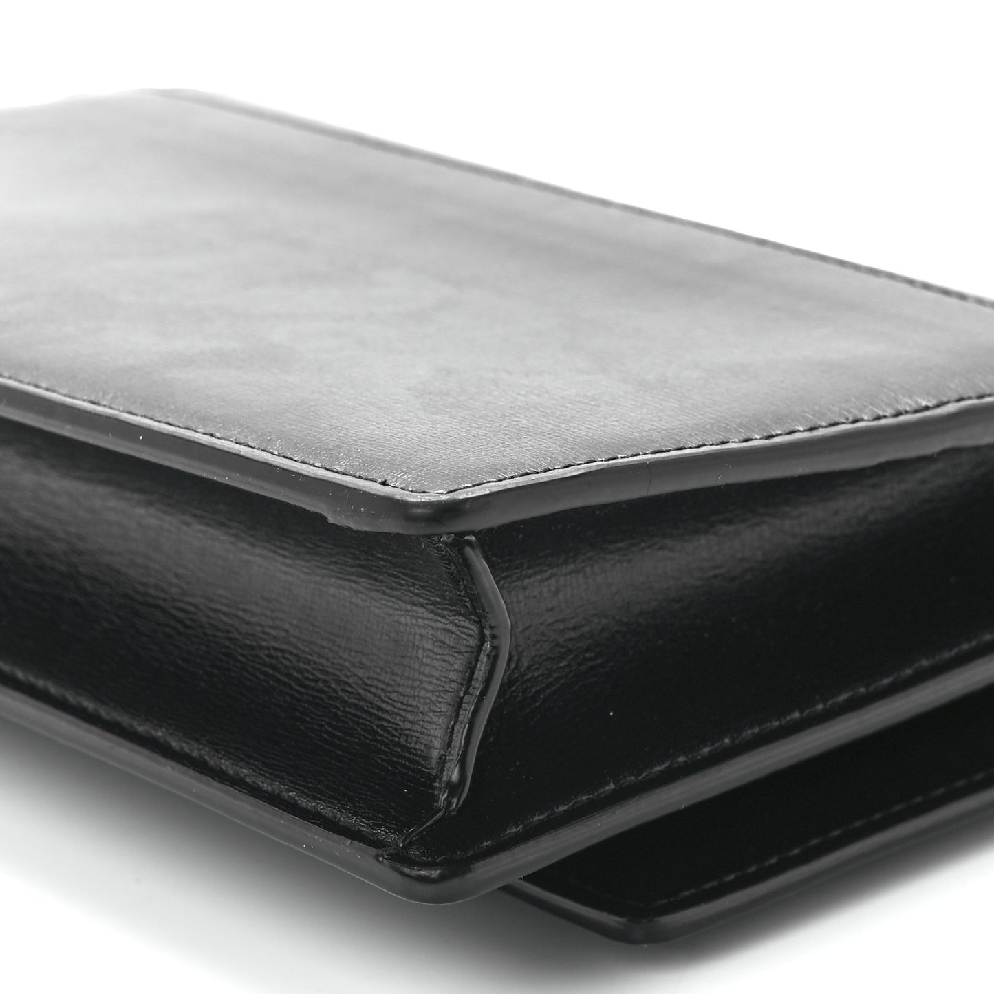 Calfskin Monogram Sunset Chain Wallet Black