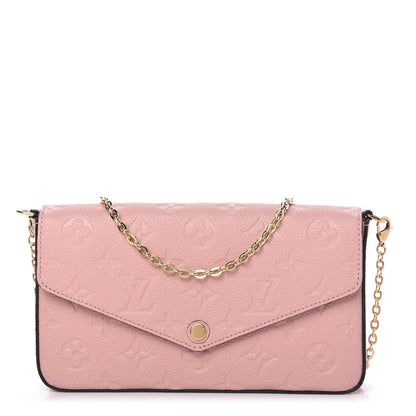 Louis Vuitton Empreinte Pochette Felicie Chain Wallet Rose Poudre 1 of 11