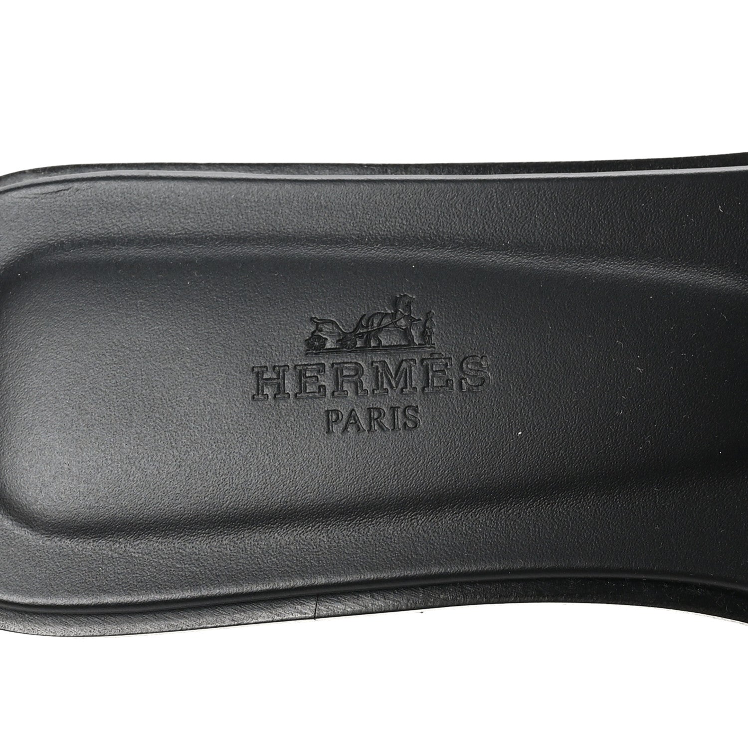 Hermes Box Calfskin Oran Sandals 37 Black 8 of 10