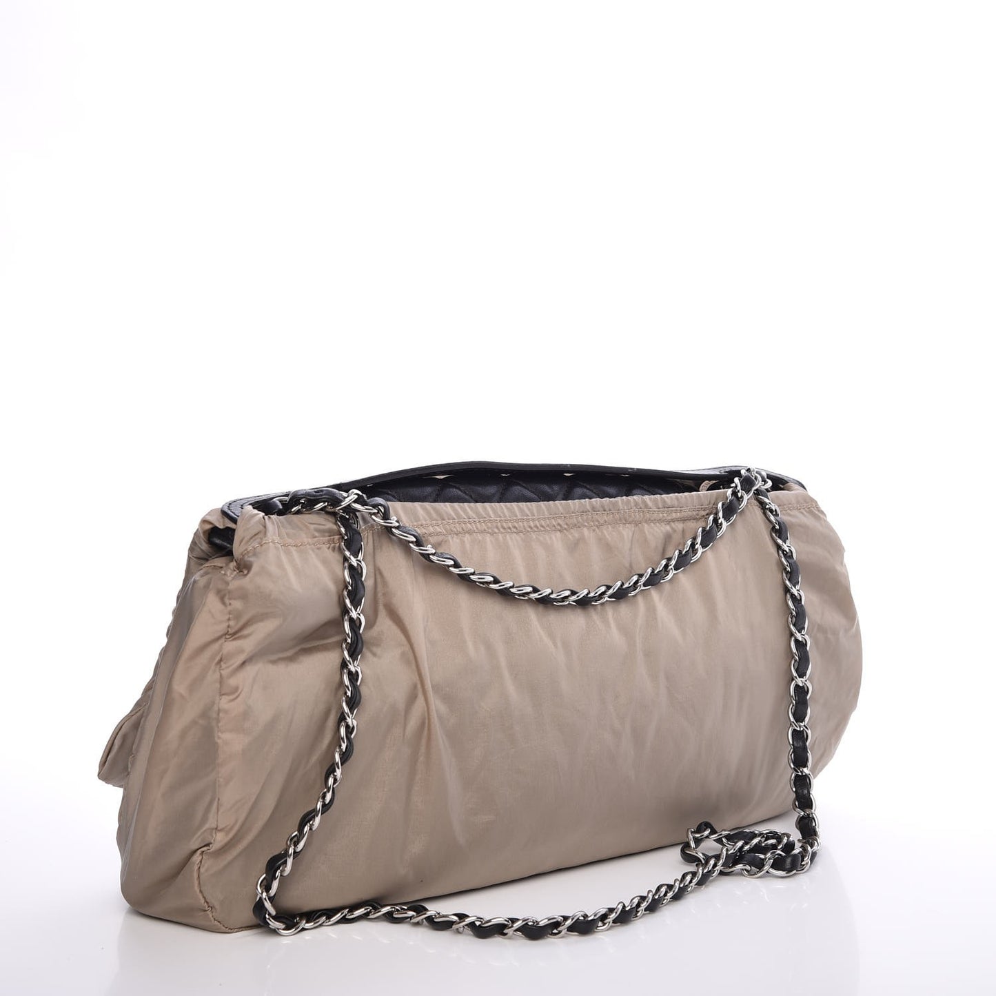 Lambskin Quilted Jumbo Coco Rain Flap Black