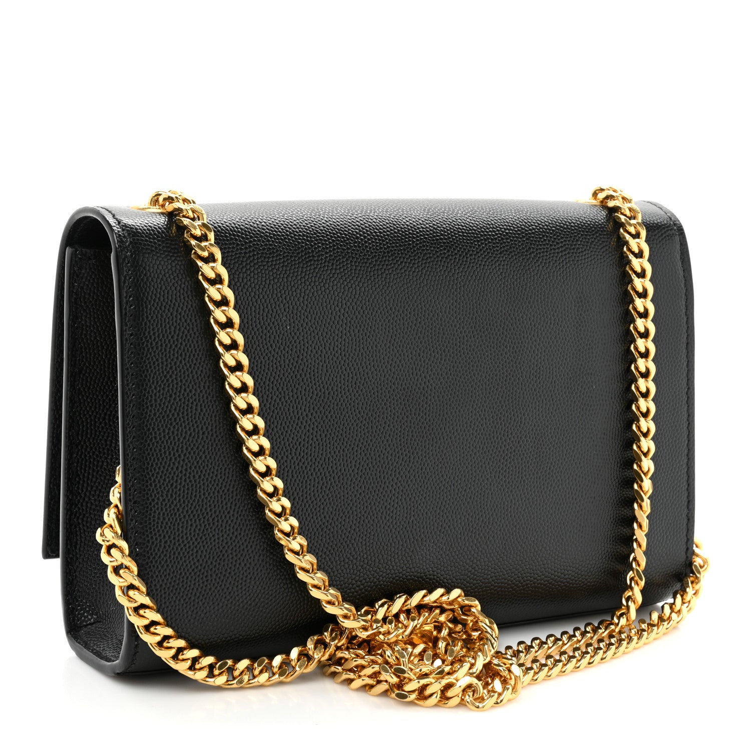 Saint Laurent Grain De Poudre Small Classic Monogram Kate Satchel Black 3 of 14
