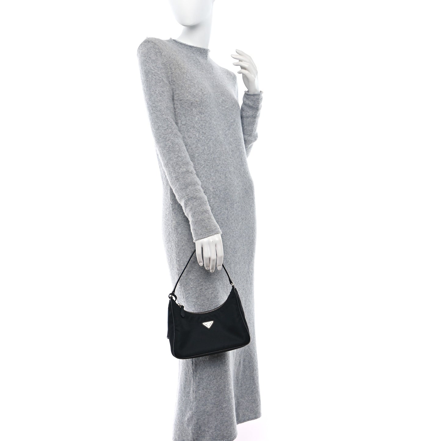 Tessuto Nylon Saffiano Mini Re-Edition 2005 Bag Black
