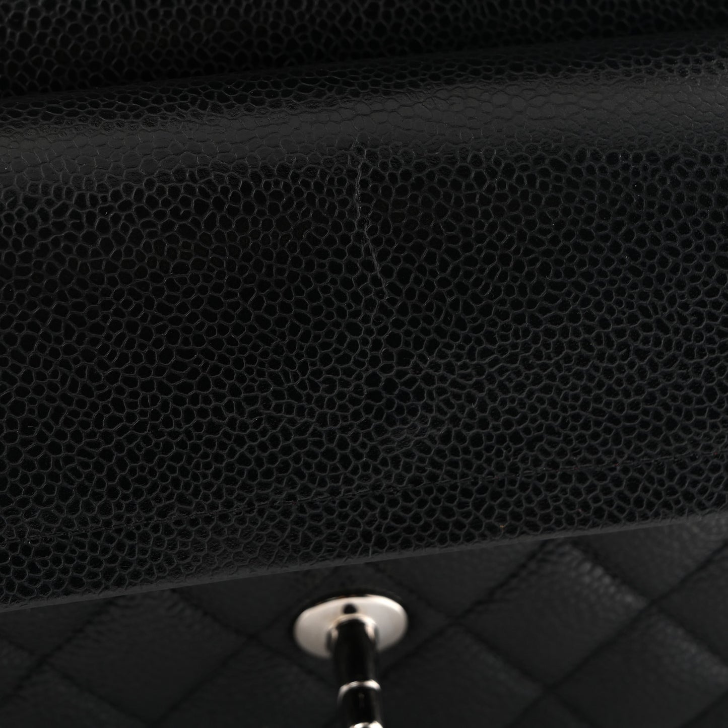 Caviar Quilted Small Double Flap Black
