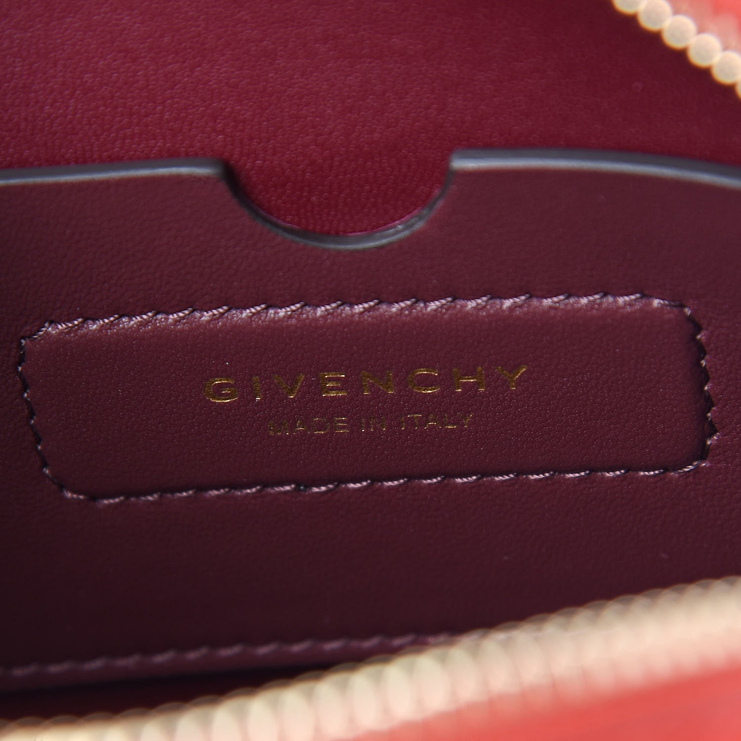 Givenchy Calfskin Crocodile Embossed Eden Round Red 6 of 12