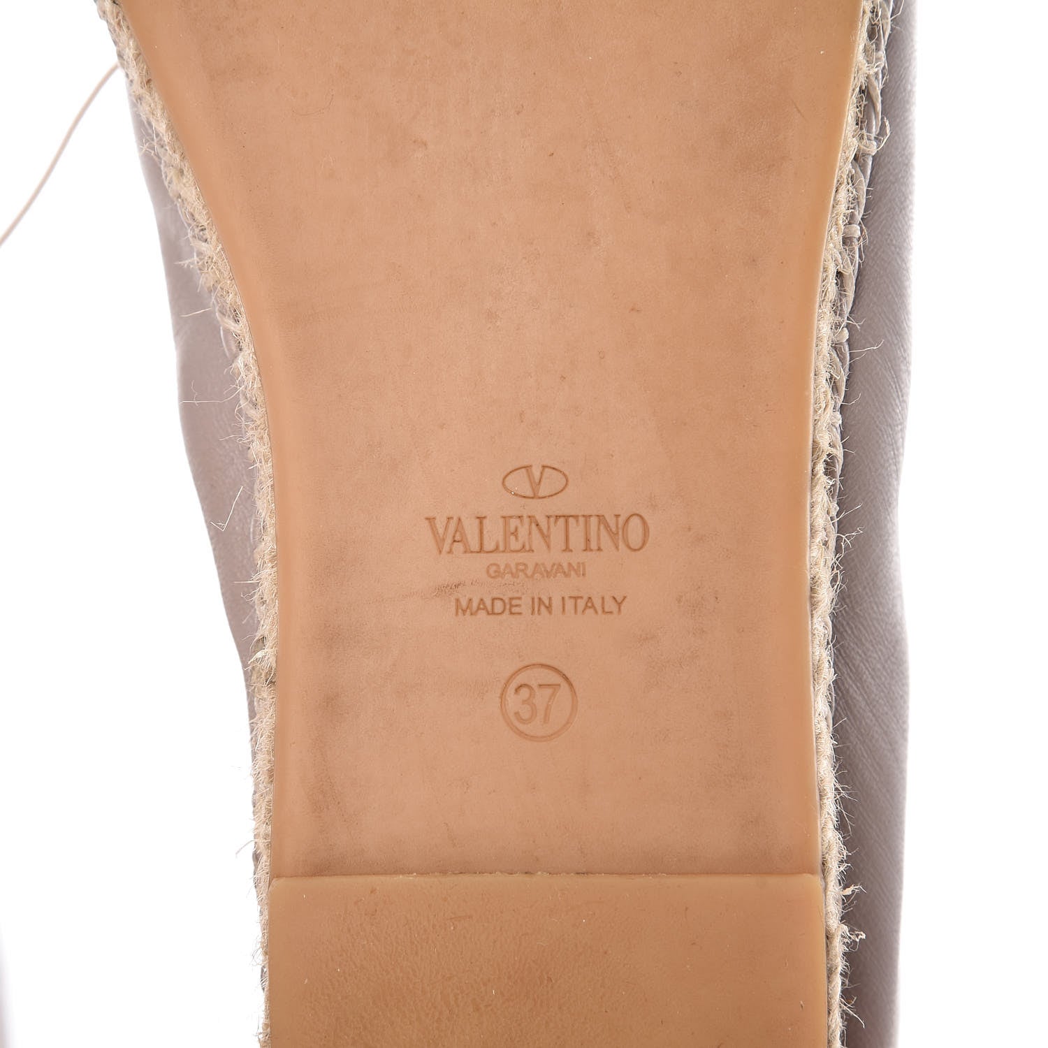Valentino Garavani Nappa Rockstud Ballerina Espadrille Flats 37 Poudre 8 of 14