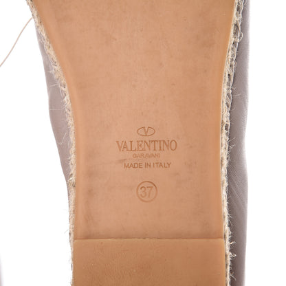 Valentino Garavani Nappa Rockstud Ballerina Espadrille Flats 37 Poudre 8 of 14