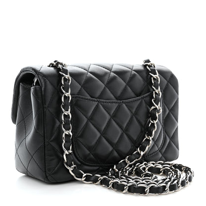Chanel Lambskin Quilted Mini Rectangular Flap Black 3 of 11