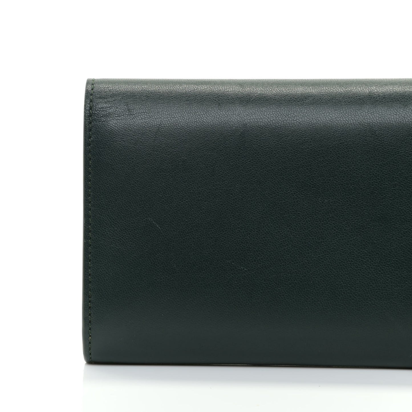 Lambskin Large Flap Wallet Emerald