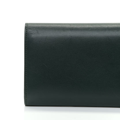 Celine Lambskin Large Flap Wallet Emerald 14 of 14