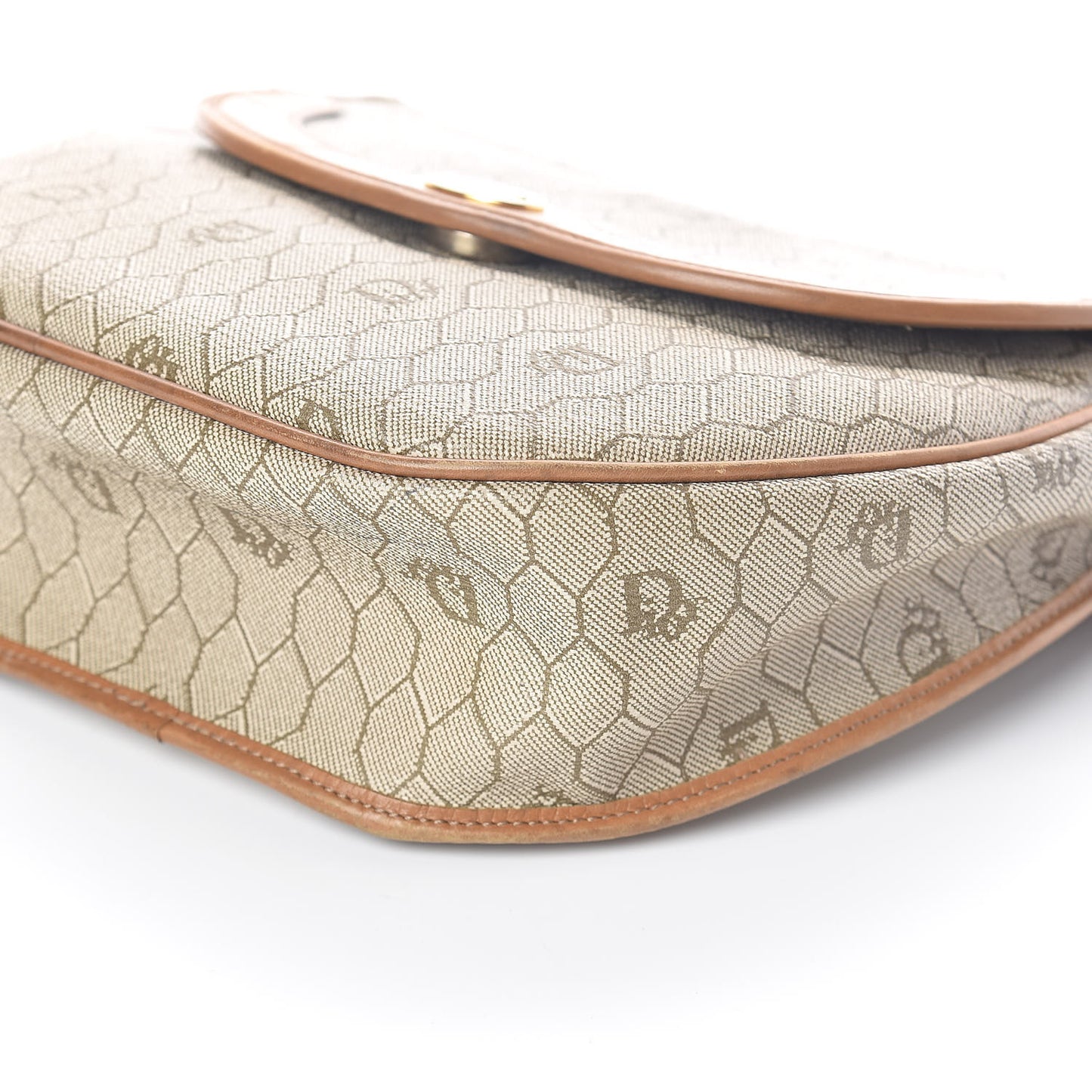 Monogram Flap Messenger Brown