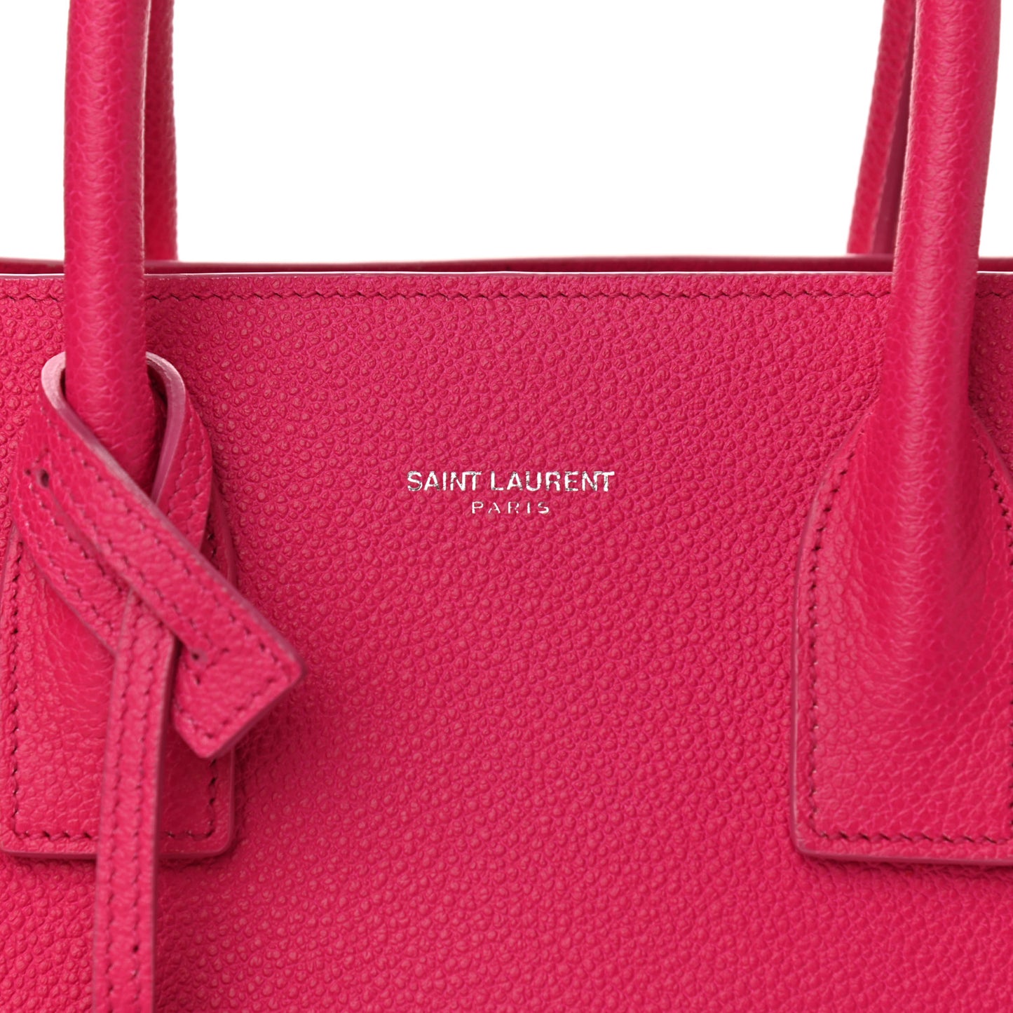 Grained Calfskin Baby Sac De Jour Lipstick Fuchsia