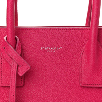 Saint Laurent Grained Calfskin Baby Sac De Jour Lipstick Fuchsia 8 of 12
