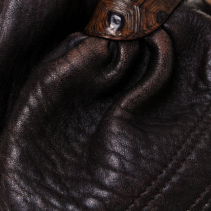 Fendi Zucca Nappa Nuvolata Vitello Tortuga Spy Tobacco Moro 8 of 17