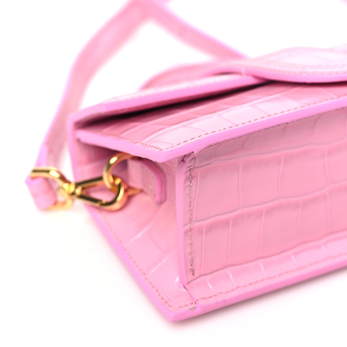 Calfskin Crocodile Embossed Le Bambino Pink