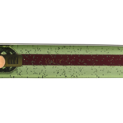 Gucci Acetate Square Frame Web Glitter Sunglasses GG0036S Black Green 5 of 8