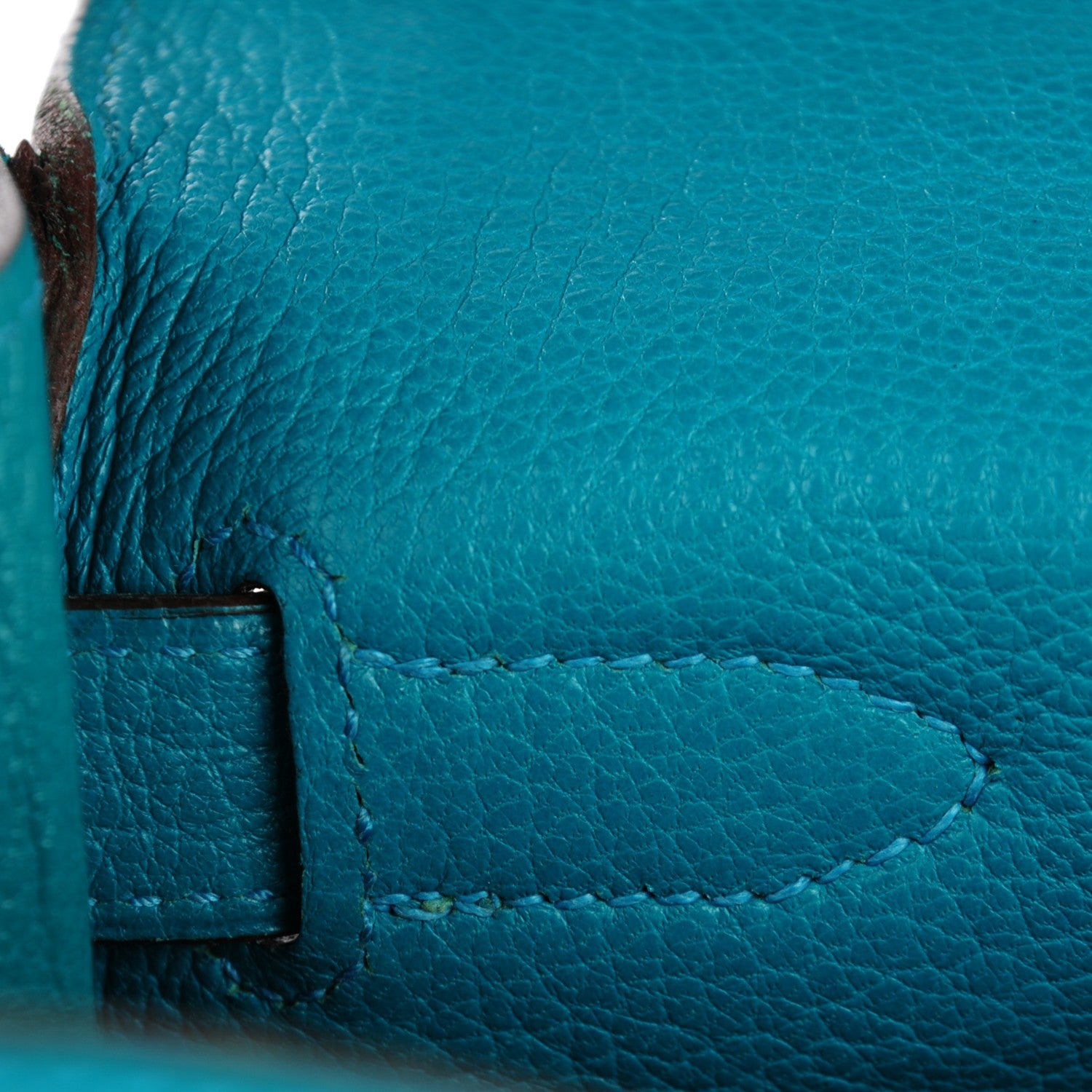 Hermes Chevre Mysore Kelly Retourne 32 Bleu Paon 11 of 23