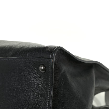 Prada Glace Calf Twin Pocket Tote Black 5 of 17