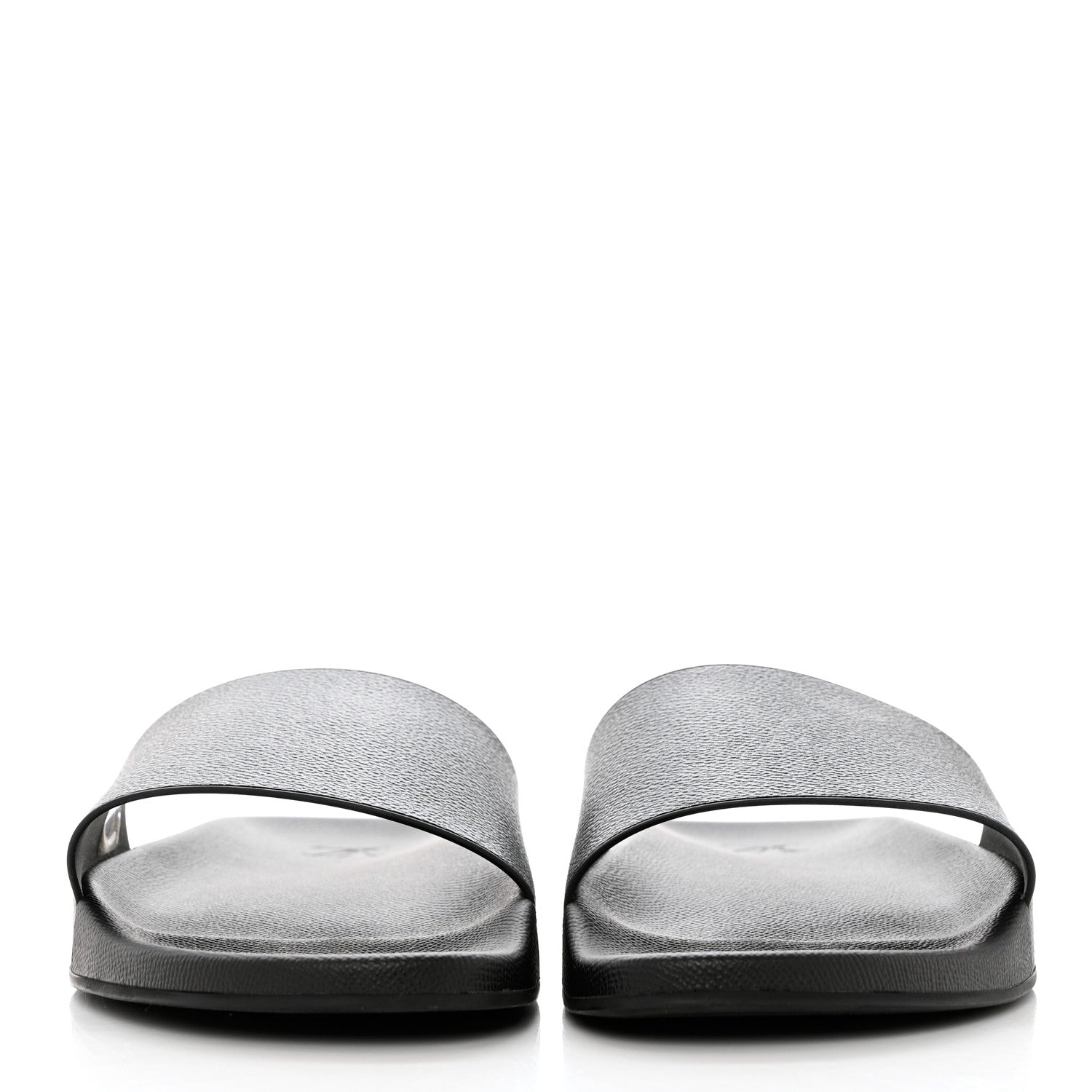 Louis Vuitton Rubber Monogram Eclipse Mens Waterfront Mules 10 Black 2 of 8