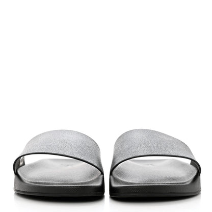 Louis Vuitton Rubber Monogram Eclipse Mens Waterfront Mules 10 Black 2 of 8