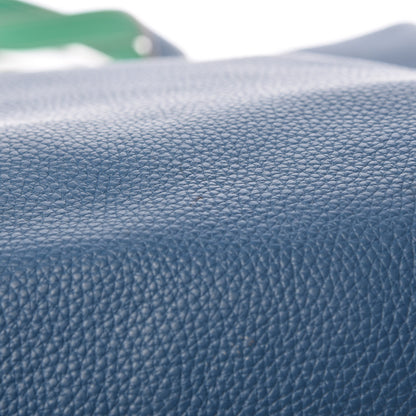 Hermes Taurillon Clemence Double Sens 36 Reversible Tote Menthe Bleu Thalassa 16 of 16